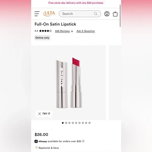 Buxom Full-On Plumping Satin Lipstick - Red My Lips - Picture 3 of 3